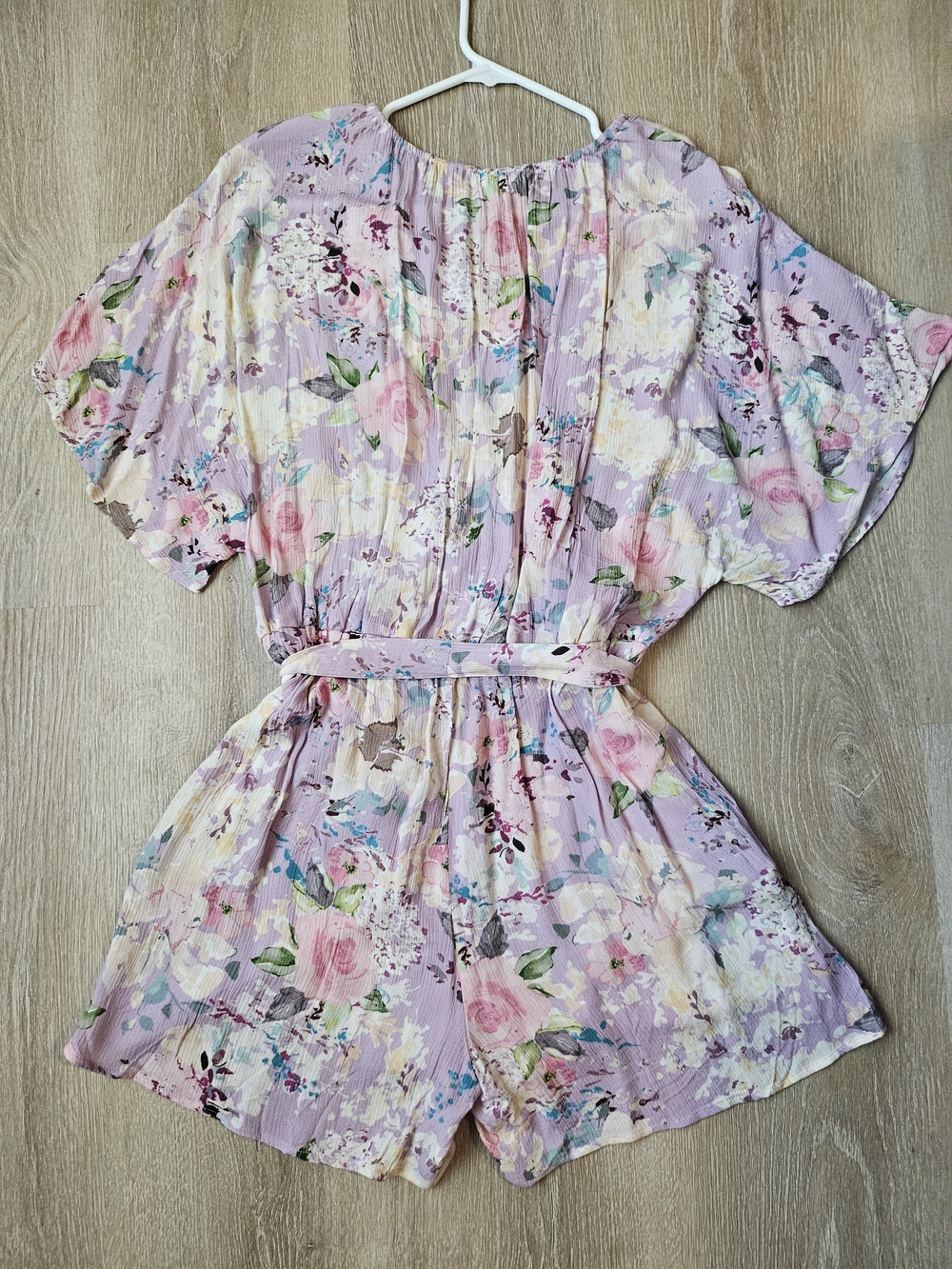 Pastel Lavender Floral Romper - Picture 2 of 3
